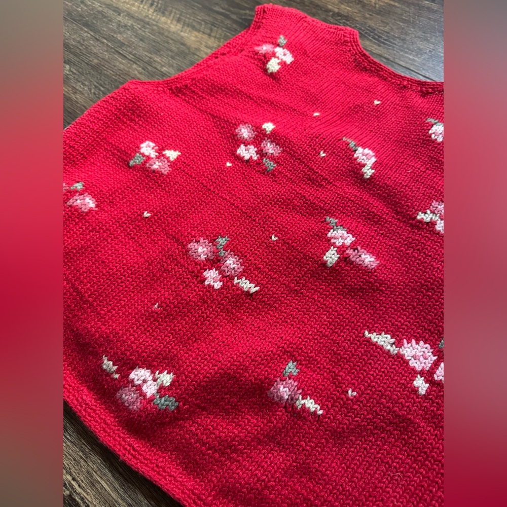 Vintage Metropolitan Red Sweater M - Picture 5 of 7